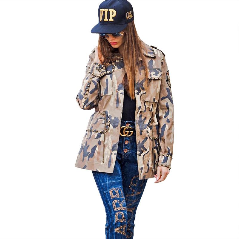 Varsity Military Camo Print Long Sleeve Bomber Jacket for Women Army Biker Jackets Windbreaker Plus Size Bags for Baseball Jackets