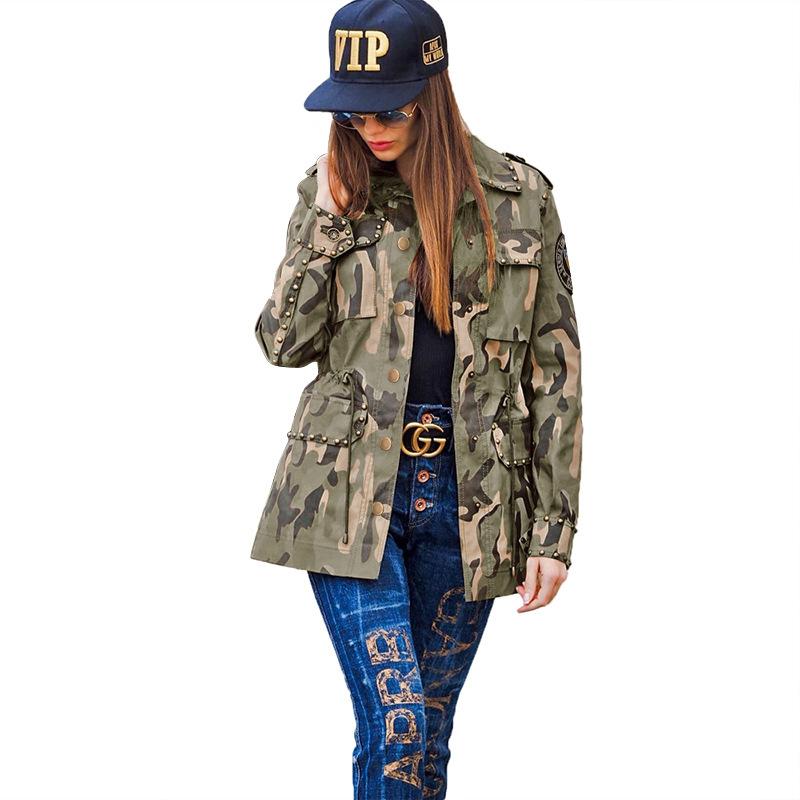 Varsity Military Camo Print Long Sleeve Bomber Jacket for Women Army Biker Jackets Windbreaker Plus Size Bags for Baseball Jackets