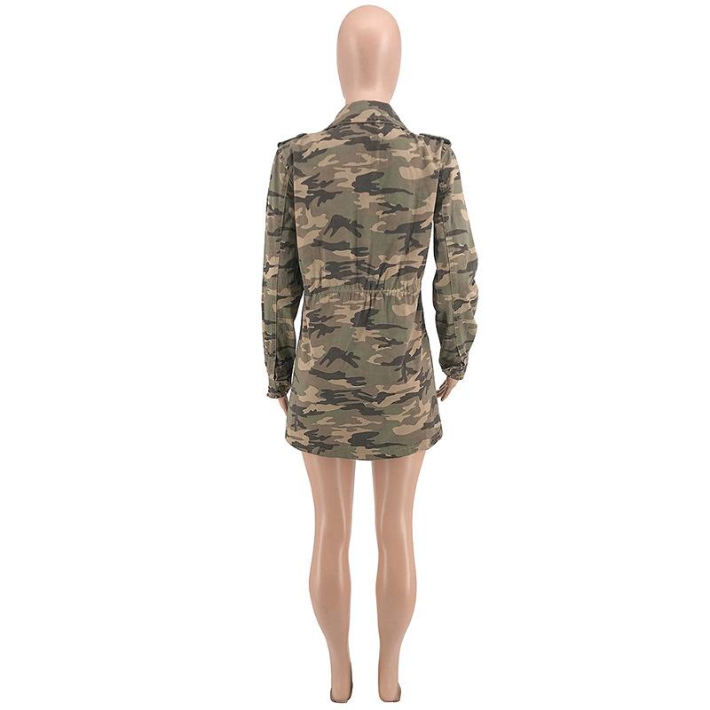 Varsity Military Camo Print Long Sleeve Bomber Jacket for Women Army Biker Jackets Windbreaker Plus Size Bags for Baseball Jackets