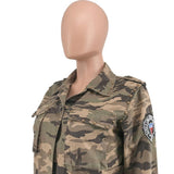 Varsity Military Camo Print Long Sleeve Bomber Jacket for Women Army Biker Jackets Windbreaker Plus Size Bags for Baseball Jackets