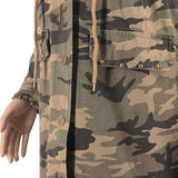 Varsity Military Camo Print Long Sleeve Bomber Jacket for Women Army Biker Jackets Windbreaker Plus Size Bags for Baseball Jackets