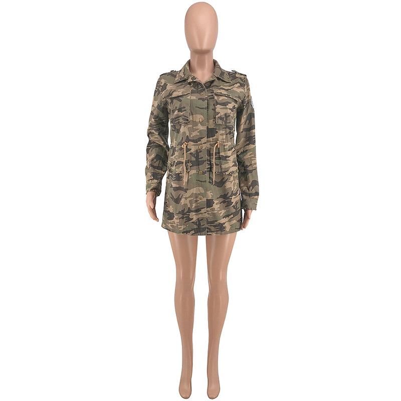 Varsity Military Camo Print Long Sleeve Bomber Jacket for Women Army Biker Jackets Windbreaker Plus Size Bags for Baseball Jackets