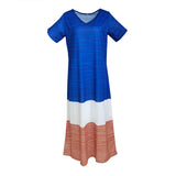 Women Plus Size Dresses Loose Color Matching Dress