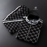 Men's Athletic Tracksuit Autumn Handsome Man Sports Casual Two-Piece Suit Clothes Trendy Sweater Sweatpants Men