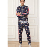 Men's Athletic Tracksui Men's Sports Coat and Pants Suit Letter Jogging Suit