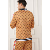 Men's Athletic Tracksui Men's Sports Coat and Pants Suit Letter Jogging Suit