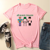Dreamwastaken Novelty Hoodies Dream Merch Shirt Printed Short Sleeve T-shirt Summer
