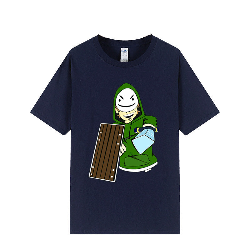 Dreamwastaken Novelty Hoodies Dream Merch Shirt 2D Printed Short Sleeve Round Neck Loose T-shirt