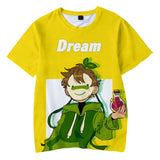 Dreamwastaken Novelty Hoodies Dream Merch Shirt Fashion Casual Exercise 3D Printed Short-Sleeved T-shirt