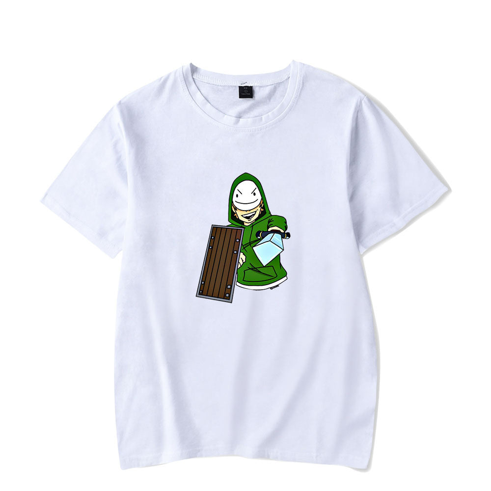 Dreamwastaken Novelty Hoodies Dream Merch Shirt Short Sleeve Round Neck Loose T-shirt