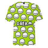 Dreamwastaken Novelty Hoodies Dream Merch Shirt 3D Short Sleeve T-shirt Casual Loose