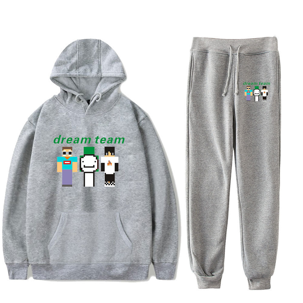 Dreamwastaken Novelty Hoodies Dream Merch Shirt Fashion Casual Printing Hoodie Ankle Banded Pants Suit