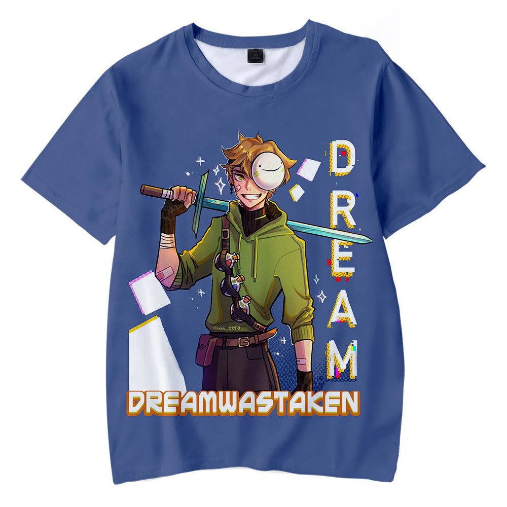 Dreamwastaken Novelty Hoodies Dream Merch Shirt 3D Printed Casual Fashion Short Sleeve T-shirt