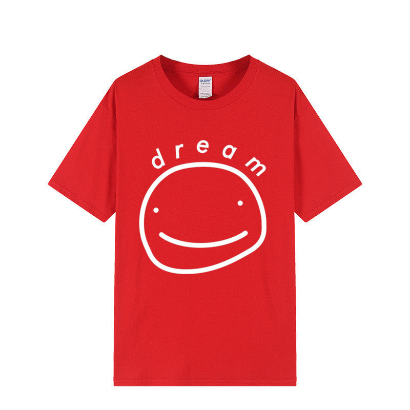 Dreamwastaken Novelty Hoodies Dream Merch Shirt Printed Casual Stylish Loose Short Sleeve T-shirt