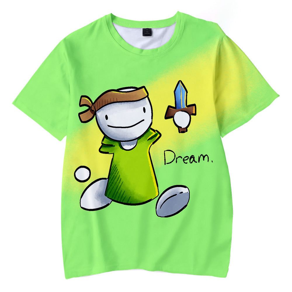 Dreamwastaken Novelty Hoodies Dream Merch Shirt 3D Printed Casual Fashion Short Sleeve T-shirt