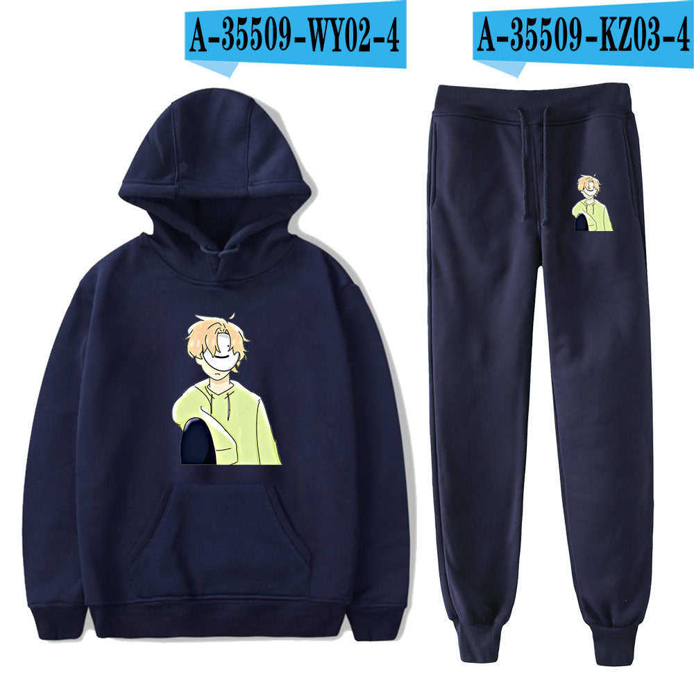 Dreamwastaken Novelty Hoodies Dream Merch Shirt Fashion Casual Printing Hoodie Ankle Banded Pants Suit