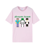Dreamwastaken Novelty Hoodies Dream Merch Shirt 2D Printed Short Sleeve Round Neck Loose T-shirt