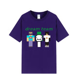 Dreamwastaken Novelty Hoodies Dream Merch Shirt 2D Printed Short Sleeve Round Neck Loose T-shirt