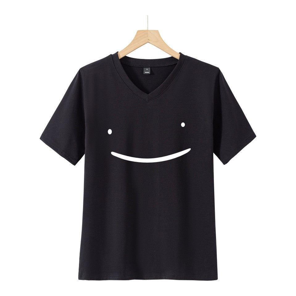 Dreamwastaken Novelty Hoodies Dream Merch Shirt 2D Printing Fashion V-neck Short Sleeved T-shirt ''Summer