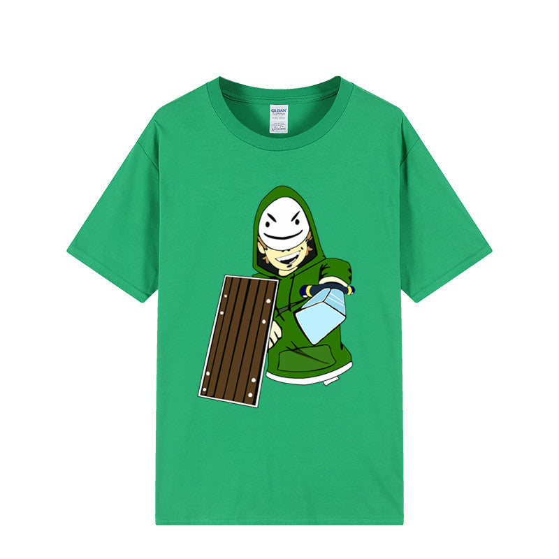 Dreamwastaken Novelty Hoodies Dream Merch Shirt 2D Printed Short Sleeve Round Neck Loose T-shirt