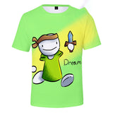 Dreamwastaken Novelty Hoodies Dream Merch Shirt 3D Short Sleeve T-shirt Casual Loose