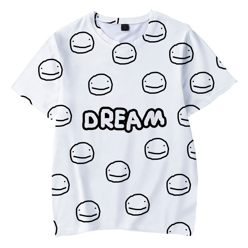 Dreamwastaken Novelty Hoodies Dream Merch Shirt 3D Printed Casual Fashion Short Sleeve T-shirt