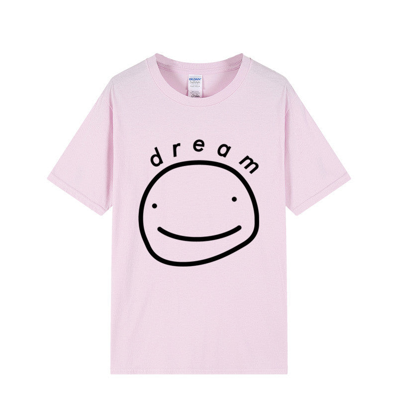 Dreamwastaken Novelty Hoodies Dream Merch Shirt Printed Casual Stylish Loose Short Sleeve T-shirt