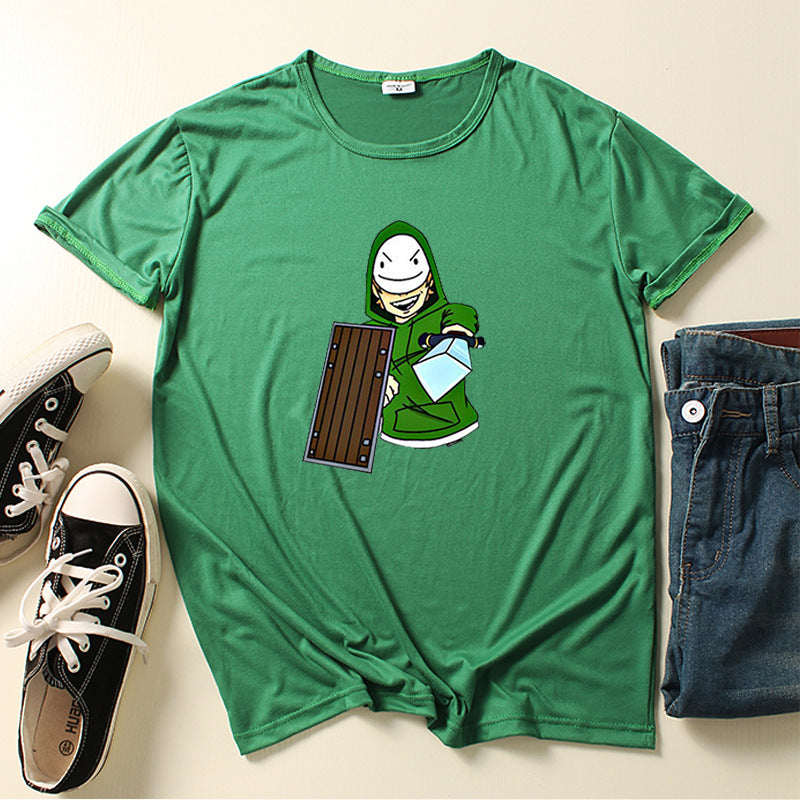 Dreamwastaken Novelty Hoodies Dream Merch Shirt Dreamwastaken Summer Fashion Cartoon Animation Short Sleeve T-shirt Top