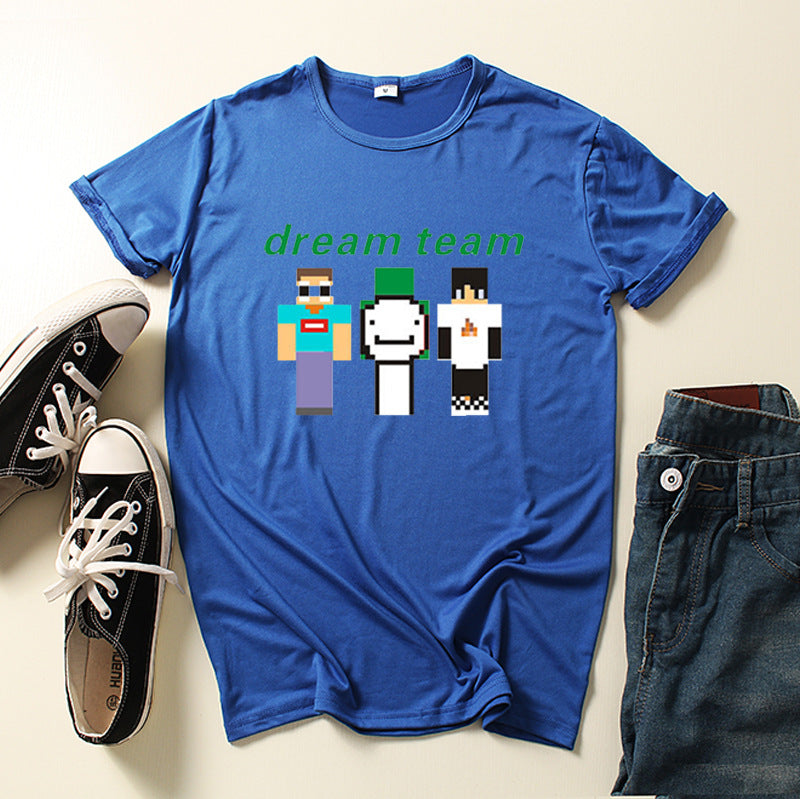 Dreamwastaken Novelty Hoodies Dream Merch Shirt Printed Short Sleeve T-shirt Summer