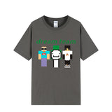 Dreamwastaken Novelty Hoodies Dream Merch Shirt 2D Printed Short Sleeve Round Neck Loose T-shirt