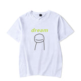 Dreamwastaken Novelty Hoodies Dream Merch Shirt Short Sleeve Round Neck Loose T-shirt