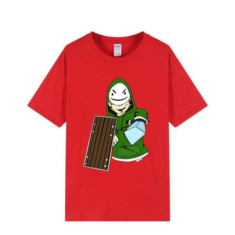 Dreamwastaken Novelty Hoodies Dream Merch Shirt 2D Printed Short Sleeve Round Neck Loose T-shirt