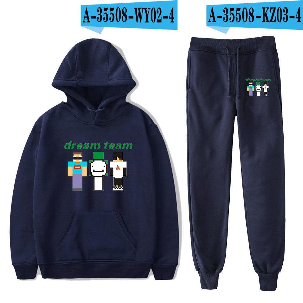 Dreamwastaken Novelty Hoodies Dream Merch Shirt Fashion Casual Printing Hoodie Ankle Banded Pants Suit