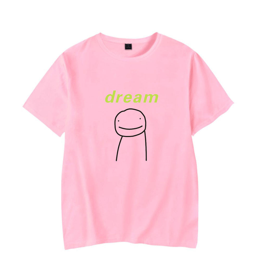 Dreamwastaken Novelty Hoodies Dream Merch Shirt Short Sleeve Round Neck Loose T-shirt