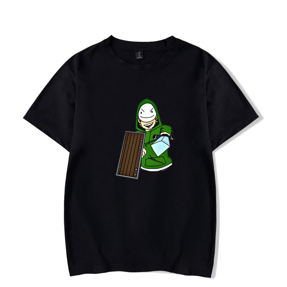 Dreamwastaken Novelty Hoodies Dream Merch Shirt Short Sleeve Round Neck Loose T-shirt