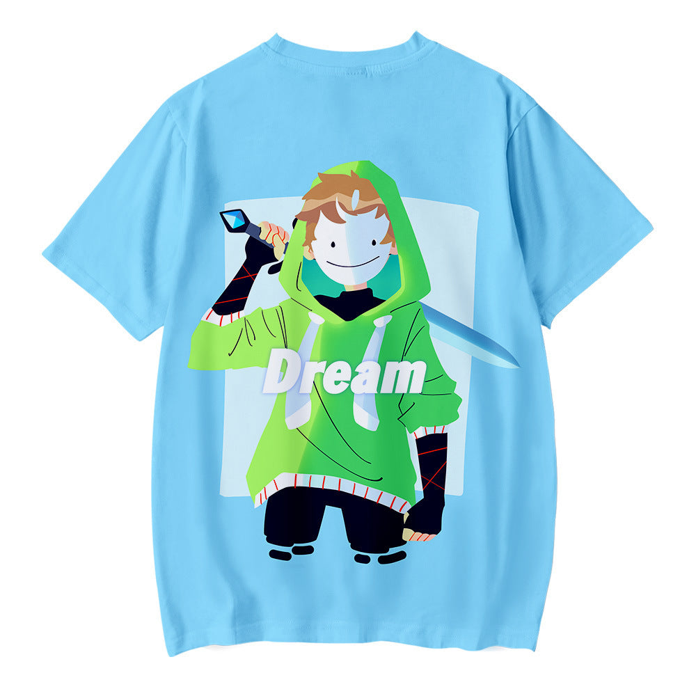 Dreamwastaken Novelty Hoodies Dream Merch Shirt Fashion Casual Exercise 3D Printed Short-Sleeved T-shirt