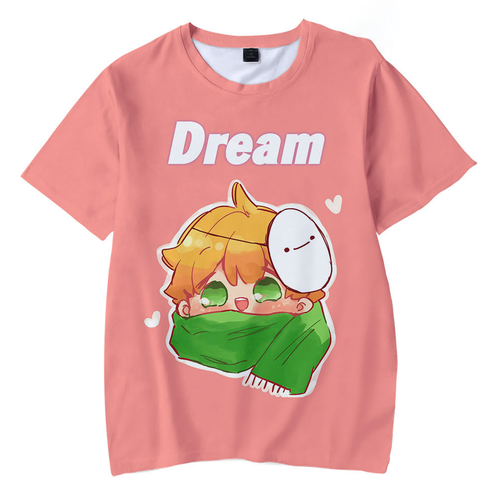 Dreamwastaken Novelty Hoodies Dream Merch Shirt 3D Printed Casual Fashion Short Sleeve T-shirt