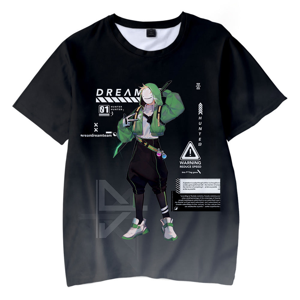 Dreamwastaken Novelty Hoodies Dream Merch Shirt 3D Printed Casual Fashion Short Sleeve T-shirt