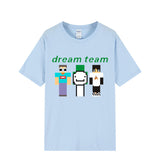 Dreamwastaken Novelty Hoodies Dream Merch Shirt 2D Printed Short Sleeve Round Neck Loose T-shirt