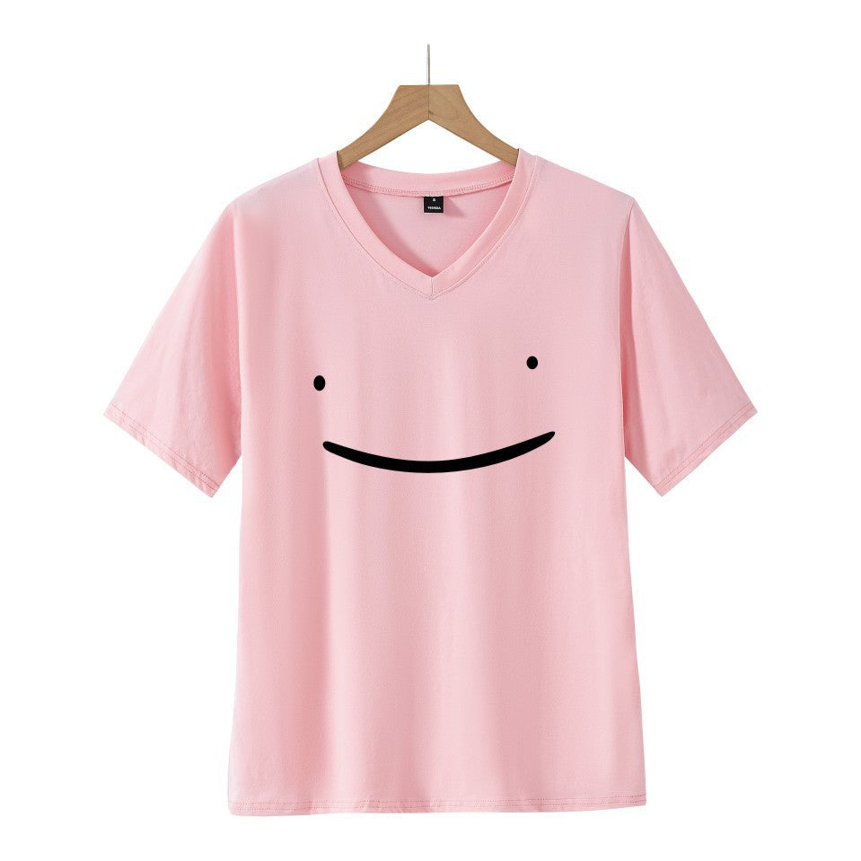 Dreamwastaken Novelty Hoodies Dream Merch Shirt 2D Printing Fashion V-neck Short Sleeved T-shirt ''Summer
