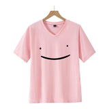 Dreamwastaken Novelty Hoodies Dream Merch Shirt 2D Printing Fashion V-neck Short Sleeved T-shirt ''Summer