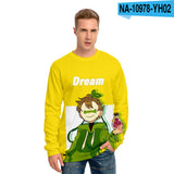 Dreamwastaken Novelty Hoodies Dream Merch Shirt Dreamwastaken Printed Sweater Casual Loose 3D Round Neck Sweater