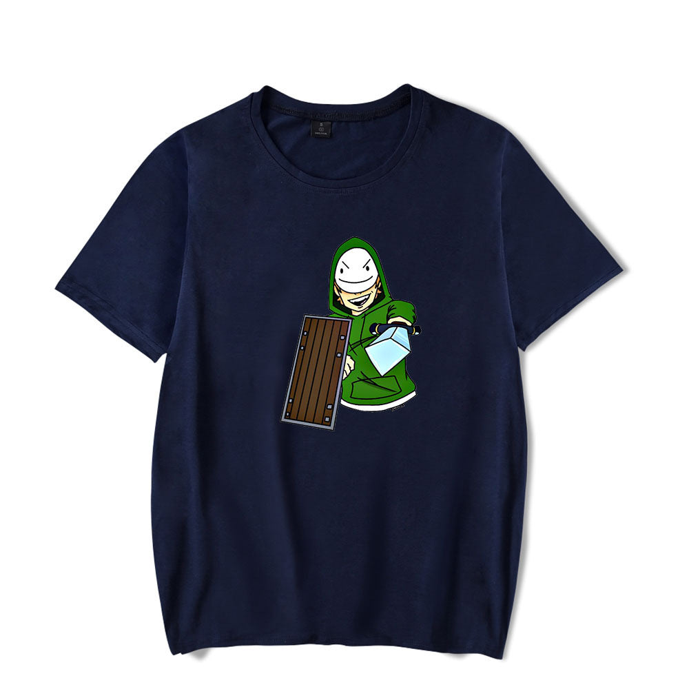 Dreamwastaken Novelty Hoodies Dream Merch Shirt Short Sleeve Round Neck Loose T-shirt