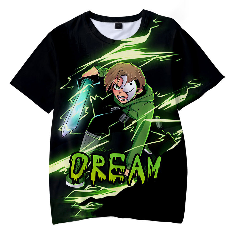 Dreamwastaken Novelty Hoodies Dream Merch Shirt 3D Printed Casual Fashion Short Sleeve T-shirt