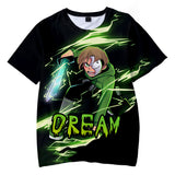 Dreamwastaken Novelty Hoodies Dream Merch Shirt 3D Printed Casual Fashion Short Sleeve T-shirt