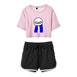 Dreamwastaken Men's Novelty Hoodies Dream Merch Shirt Printed Casual Fashion Loose Exposed Navel Suit