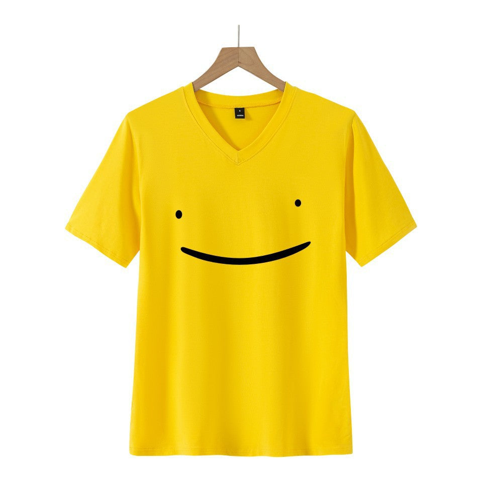 Dreamwastaken Novelty Hoodies Dream Merch Shirt 2D Printing Fashion V-neck Short Sleeved T-shirt ''Summer