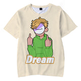 Dreamwastaken Novelty Hoodies Dream Merch Shirt 3D Printed Casual Fashion Short Sleeve T-shirt
