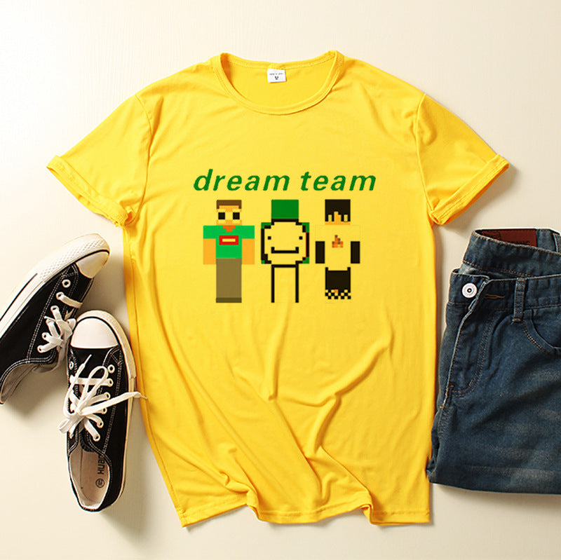 Dreamwastaken Novelty Hoodies Dream Merch Shirt Printed Short Sleeve T-shirt Summer