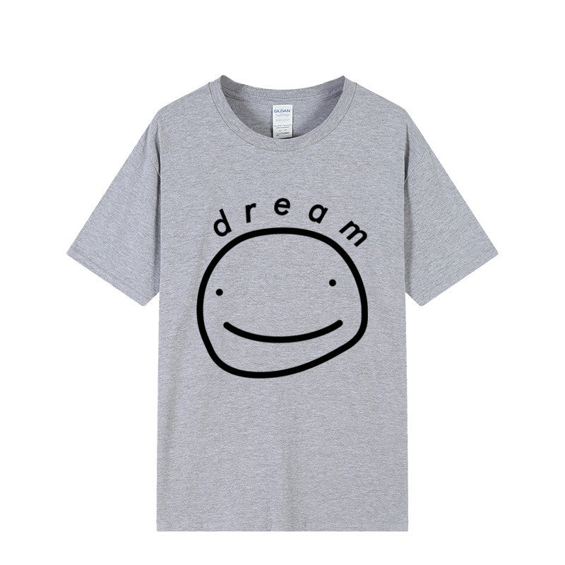 Dreamwastaken Novelty Hoodies Dream Merch Shirt Printed Casual Stylish Loose Short Sleeve T-shirt